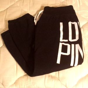 VS Pink sweat pants.